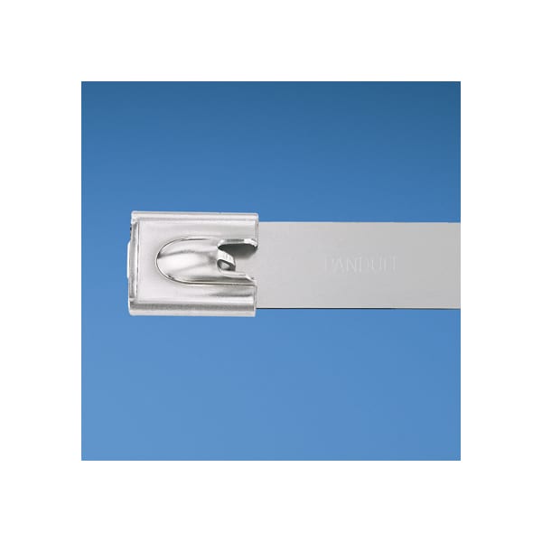 Cable Tie, 42-1/2 in L, 12 in Max Bundle Dia., Silver, 304 Stainless Steel, 900 lb Strength, 25 PK